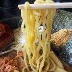 らーめん加茂川 - 鮭冬葉醤油・麺