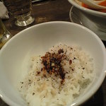 太陽のトマト麺 - らぁリゾ。これを残りのスープにいれます♪