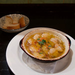 旬采 - プリプリ海老のアヒージョ