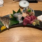 夜ノ焼魚 ちょーちょむすび - 【お造り3点盛り…1,580円】◎2019/7