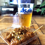 博多もつ処 東屋 - カレー串＆生ビール