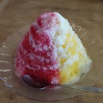 ジョイフル 青島店 - かき氷ミックス(いちご＆マンゴー)