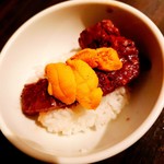 SATOブリアン - ブリ飯 (シャトーブリアン飯.佐賀県唐津産赤ウニ乗せ)