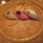 百味処 おんじき - 握り寿司3種盛り