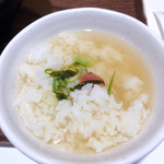 麺とかき氷　ドギャン - 小梅ライス  スープ掛け