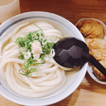 自家製さぬきうどんと肉 甚三 - かけうどん冷やし 390円