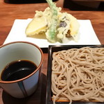 銀座 真田 - 「蕎麦と野菜の天ぷら」　１４５０円
            
