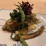 はらまさ - 鮎　肝ソースと　美味しい