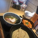 麺屋一燈 - 濃厚魚介つけ麺＋甘辛ダレ鶏丼