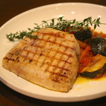 Grilled swordfish and ratatouille