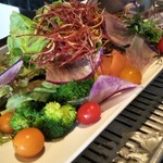 和楽 - サラダ。これの別添えドレッシングが激ウマよ❤️