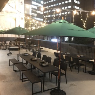 Beer Garden is being held at the open rooftop seating area.