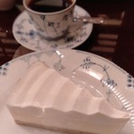 椿屋カフェ - プラチナレアチーズケーキセット¥1280