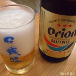 恩納伊武部そば - オリオン瓶ビール