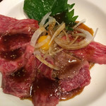 わすれな草 - ローストビーフユッケ風480円