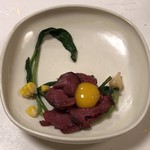 鰻はし本 - 西粟倉村鹿肉の先付け