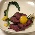 鰻はし本 - 西粟倉村鹿肉の先付け