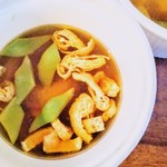 ミソジュウ - 万願寺とうがらし、インゲン、油あげのおみそ汁