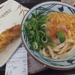 Marugame Seimen - おろし醤油並390円・かしわ天150円(かしわ天はクーポンで無料)(2019.7.18)