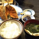 尾崎 - アジフライ定食980円