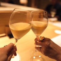 鮨 不二楼 - まずはシャンパンで乾杯です！！