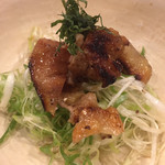 鳥田中 - 高坂鷄の皮をポン酢で和えた皮ポン　泣きそうです