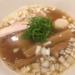 鳥田中 - 今日はここからが本番（笑）　鰹出汁の鶏そばいただきました　京鴨の出汁と合わせてあります