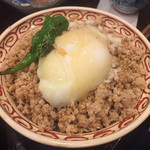 鳥田中 - さらにそぼろ丼も食べちゃいます　お母さん笑ってました　だって美味しいんだもん！