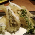 菜な - 活穴子の天麩羅