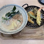 うどんdining KONA×MIZU×SHIO - 本日のおすすめＢ 海老と野菜天ぷら付胡麻だしひやかけうどん 1,280円