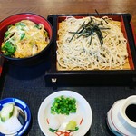 湯桶庵 - ざると木の葉丼小