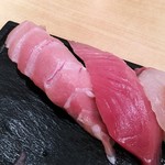 Sushi tsune - 中トロと赤身。