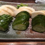 鳥茂 - おしんこ　美味い！