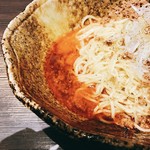 中華そば くにまつ - 麺は柔らかめの中太