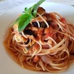 レストラン マリアージュ - 茄子とベーコンのパスタ