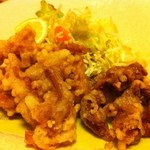 中洲鷹勝 - 砂ずりとせせりの唐揚げ♪