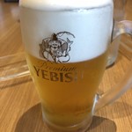 軽井沢72ゴルフ東コースレストラン - エビス小生ジョッキ。