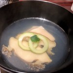 銀座ふじやま - アワビ・胡麻豆腐のお椀