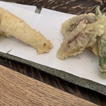 手打ち蕎麦 こはし - 野菜天もサクサクです