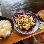 あきちゃん - ホルモン焼き定食¥750- ご飯大