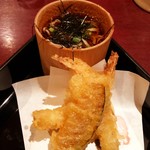 おばんざい たか橋 - 1800円のランチコース
             素麺と天ぷら(3、4/8品目)
