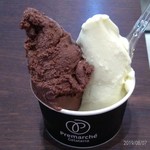 プレマルシェ・ジェラテリア - チョコミントとメロンミルク