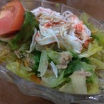 Mikitei - 野菜サラダ。230円。トマト一切れ食べちゃったテへ☆