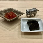 日本橋蛎殻町 すぎた - 鱒子 鮑の肝の味噌漬け