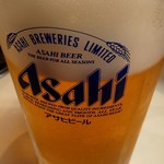焼肉 輝 - 生ビール(大)　1,000円
