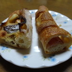 ブーランジュリー グウ - 栗とクルミのパン　ベーコンエピ　半分になっちゃった　再訪２
