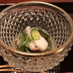懐石 辻留 - 蛸、胡瓜、若芽、紅蓼