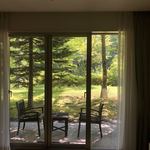 Hotel Harvest Kyu Karuizawa - お部屋のテラス。朝方。