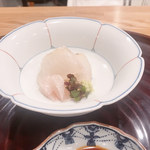 日本料理 一会 - ヒラメのお造り