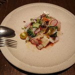 il luogo di TAKEUCHI - 北海道産水タコと炙りホタテのカルパッチョソース　イクラのマリネ添え 2,000円